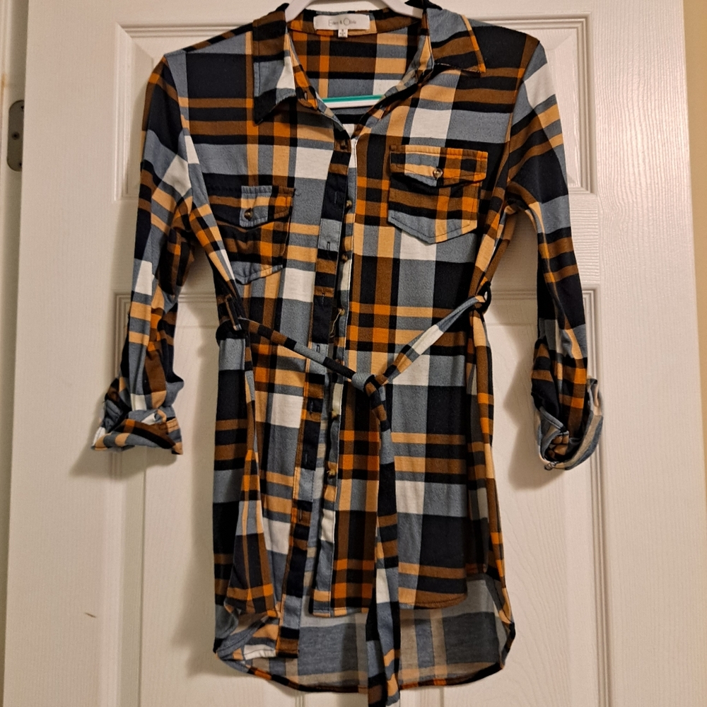 Plaid button down